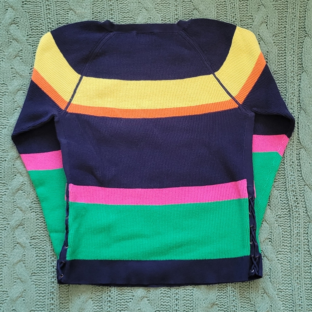 Ralph Lauren Colorful Striped Crew Neck Sweater - Picture 2 of 4